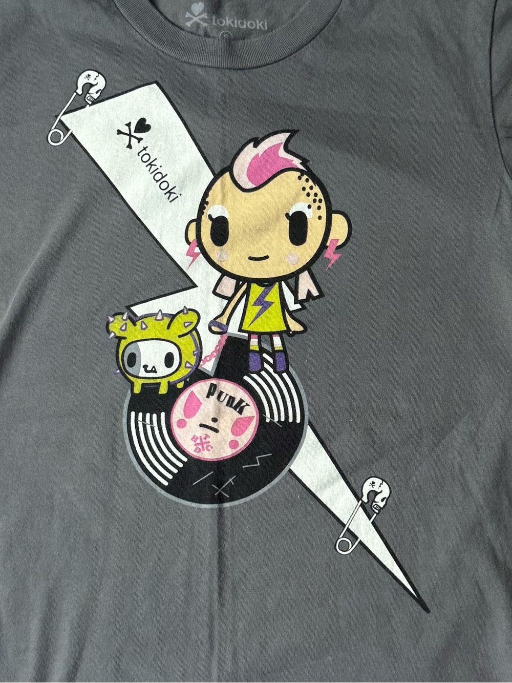 Tokidoki Heavy Metal Gray Slim Fit Tee Size Small
